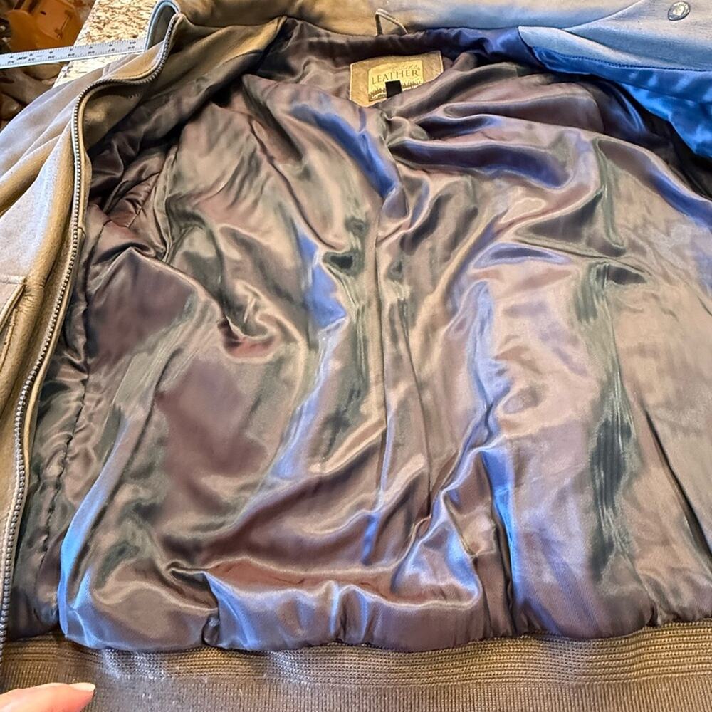 Cabela's Brown Leather Bomber Jacket/Coat Thinsulate Insulation Mens Size XL - Picture 10 of 14